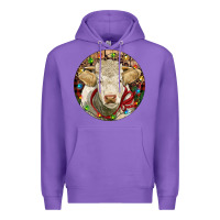 Purple Charolais Heifer Christmas Premium Hoodie - RanaPortraitStore