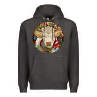 Smoke Charolais Heifer Christmas Premium Hoodie - RanaPortraitStore