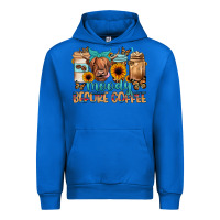 Cobalt moody before coffee Urban Hoodie - JahusDesignShop