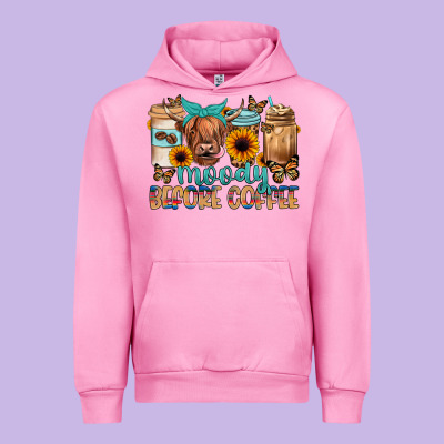 Moody Before Coffee Urban Hoodie Designed By Jahusdesignshop