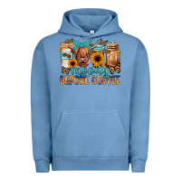 Pigment Pebble Blue moody before coffee Urban Hoodie - JahusDesignShop