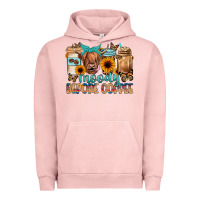 Pigment Salmon moody before coffee Urban Hoodie - JahusDesignShop