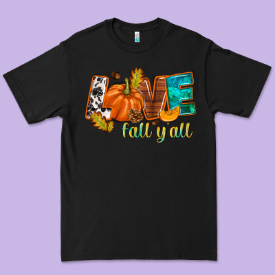 Love Fall Y'all Premium Tee Designed By Nancycooperartshop