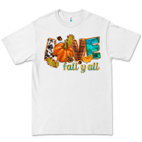 White Love Fall y'all Premium Tee - NancyCooperArtShop