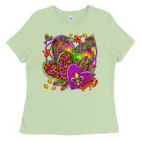 Matcha Mardi Gras hearts Ladies Tee - HowdyJamesFarm