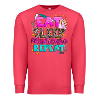 Cardinal eat sleep manicure repeat Premium Sweatshirt - AdoDesignShop