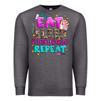 Charcoal Heather eat sleep manicure repeat Premium Sweatshirt - AdoDesignShop