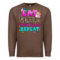 Chestnut eat sleep manicure repeat Premium Sweatshirt - AdoDesignShop
