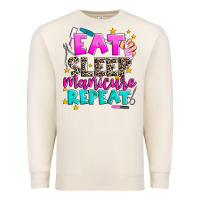 Sandshell eat sleep manicure repeat Premium Sweatshirt - AdoDesignShop