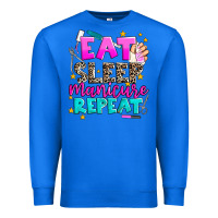 True Royal eat sleep manicure repeat Premium Sweatshirt - AdoDesignShop