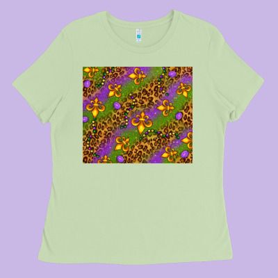 Mardi Gras Tumbler Ladies Tee Designed By Howdyjamesfarm