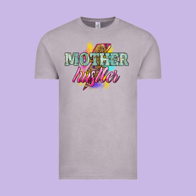 Mother Hustler Lightning Bolt Mother's Day Vintage Tee Designed By Howdyjamesfarm