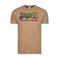 Vintage Coffee peace love mardi gras king cake Vintage Tee - RanaPortraitStore