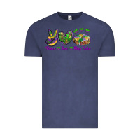 Peace Love Mardi Gras King Cake Vintage Tee | Teevron