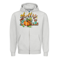 Hello Fall Pumpkin Zipper Hoodie | Teevron