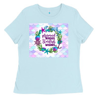 Baby Blue mermaid kisses starfish wishes Ladies Tee - TumblerDesignByShophia