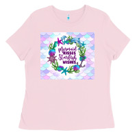 Bubblegum Pink mermaid kisses starfish wishes Ladies Tee - TumblerDesignByShophia