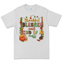 Dove Grey Thankful blessed and kind of a mess Premium Tee - NancyCooperArtShop