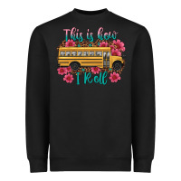 Black this is how i roll school bus Heavyweight Sweatshirt - Artiststas