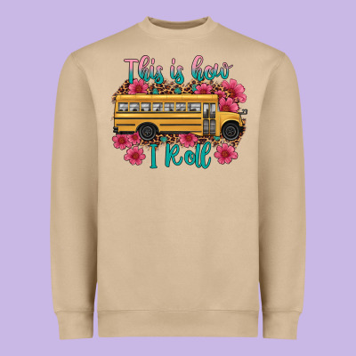 This Is How I Roll School Bus Heavyweight Sweatshirt Designed By Artiststas