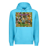 Ocean Blue easter gnome celebration Premium Hoodie - CowhideDigitalArt