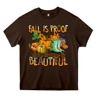 Chocolate Brown Fall is proof that change is beautiful Heavy Core Tee - RanaPortraitStore