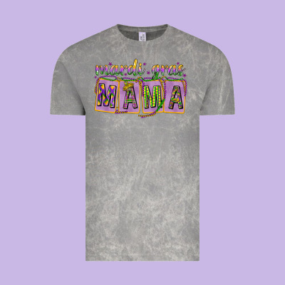 Mardi Gras Mama With Beads Mother's Day Vintage Tee Designed By Howdyjamesfarm