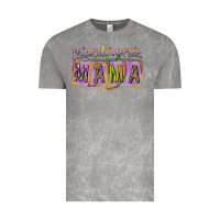 Cloud Rock Mardi gras mama with beads mother's day Vintage Tee - HowdyJamesFarm
