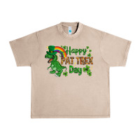 French Oak St. Patrick's Happy Pat T-Rex Day with rainbow Urban Heavy Tee - HowdyJamesFarm