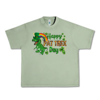 Oil Green St. Patrick's Happy Pat T-Rex Day with rainbow Urban Heavy Tee - HowdyJamesFarm