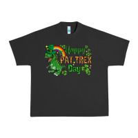Pigment Black St. Patrick's Happy Pat T-Rex Day with rainbow Urban Heavy Tee - HowdyJamesFarm