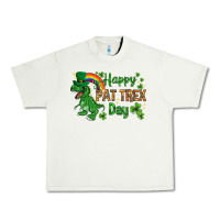 Pistachio St. Patrick's Happy Pat T-Rex Day with rainbow Urban Heavy Tee - HowdyJamesFarm