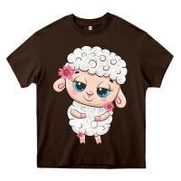 Chocolate Brown cute sheep Heavy Core Tee - texasbilliewilder