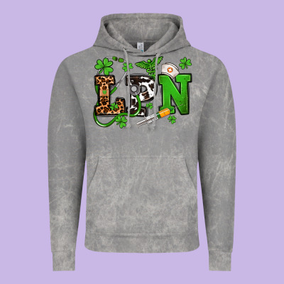 St. Patrick's Day Lpn Vintage Hoodie Designed By Oliviacreatesart