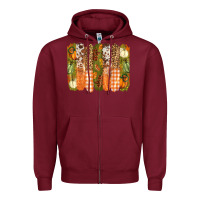 Burgundy fall brushstrokes Zipper Hoodie - BarkalooDesign