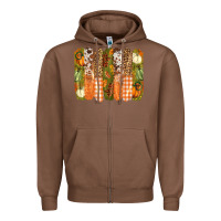 Chestnut fall brushstrokes Zipper Hoodie - BarkalooDesign