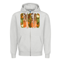 Dove Grey fall brushstrokes Zipper Hoodie - BarkalooDesign