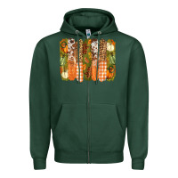 Sports Green fall brushstrokes Zipper Hoodie - BarkalooDesign