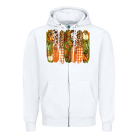 White fall brushstrokes Zipper Hoodie - BarkalooDesign