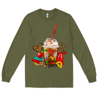 Army Green teacher frappe coffee Long Sleeve Tee - FaDigitalArtStudio