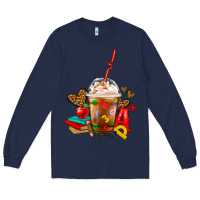 Navy teacher frappe coffee Long Sleeve Tee - FaDigitalArtStudio