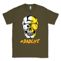 Dad Life Sugar Skull For Soccer Softball Halloween Costume Classic Tee | Teevron
