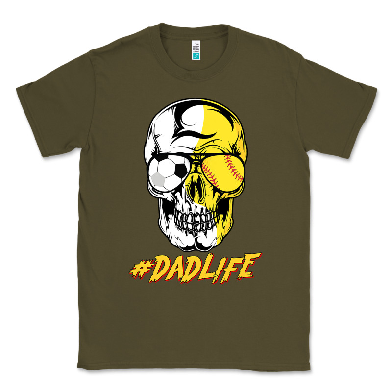 Dad Life Sugar Skull For Soccer Softball Halloween Costume Classic Tee by maiPhamDesign | Teevron
