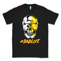 Black Dad life Sugar Skull for Soccer Softball Halloween Costume Classic Tee - maiPhamDesign