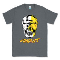 Charcoal Heather Dad life Sugar Skull for Soccer Softball Halloween Costume Classic Tee - maiPhamDesign