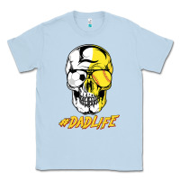 Dusty Blue Dad life Sugar Skull for Soccer Softball Halloween Costume Classic Tee - maiPhamDesign
