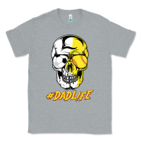 Heather Grey Dad life Sugar Skull for Soccer Softball Halloween Costume Classic Tee - maiPhamDesign