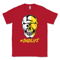 Red Dad life Sugar Skull for Soccer Softball Halloween Costume Classic Tee - maiPhamDesign