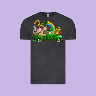 St. Patrick's Day Farm Animals Vintage Tee Designed By Cowgirlartshop