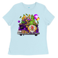 Mardi Gras Gnome On The Truck Ladies Tee | Teevron